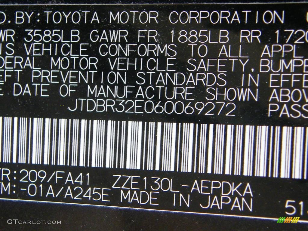 2006 Corolla CE - Black Sand Pearl / Beige photo #30