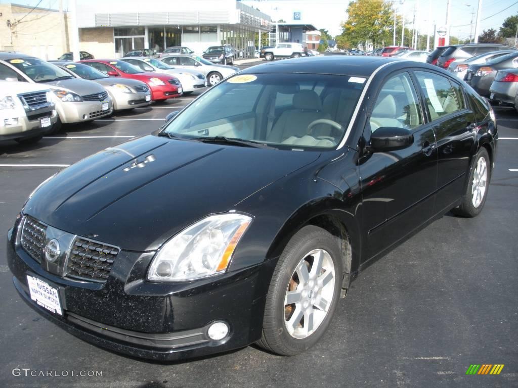 2004 Maxima 3.5 SL - Onyx Black / Frost Gray photo #1