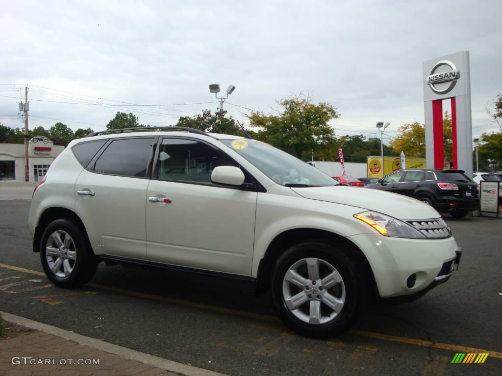 2006 Murano S AWD - Glacier Pearl / Cafe Latte photo #14