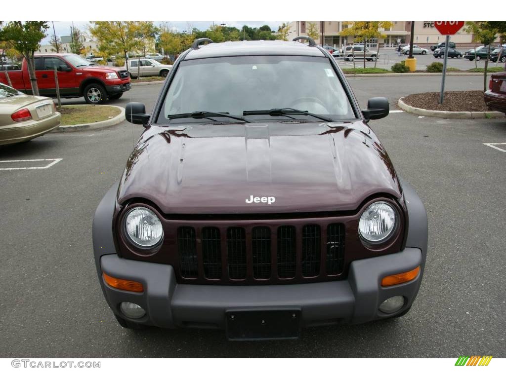 2004 Liberty Sport 4x4 - Deep Molten Red Pearl / Taupe photo #2