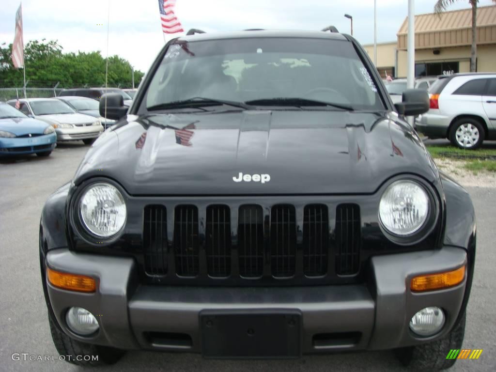2004 Liberty Sport 4x4 Columbia Edition - Black Clearcoat / Light Taupe/Dark Slate Gray photo #8