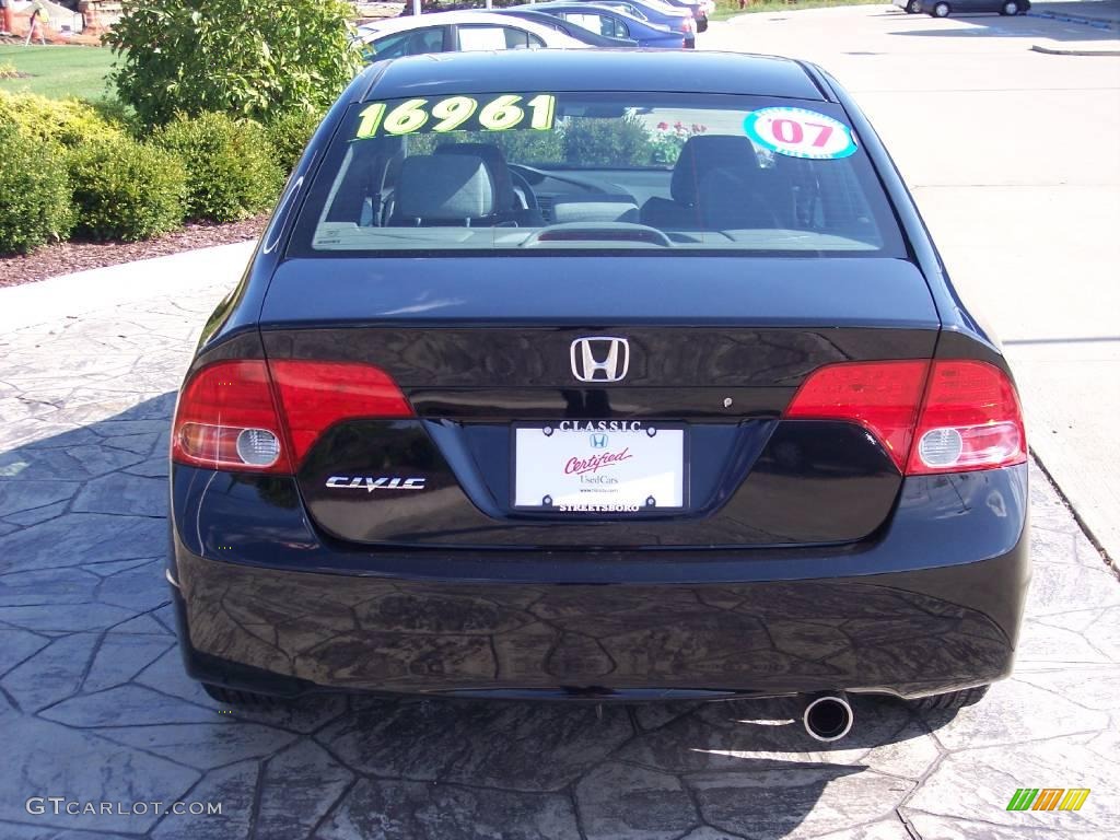 2007 Civic EX Sedan - Nighthawk Black Pearl / Gray photo #6