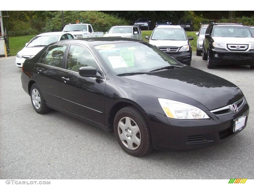 2007 Accord LX Sedan - Nighthawk Black Pearl / Ivory photo #1