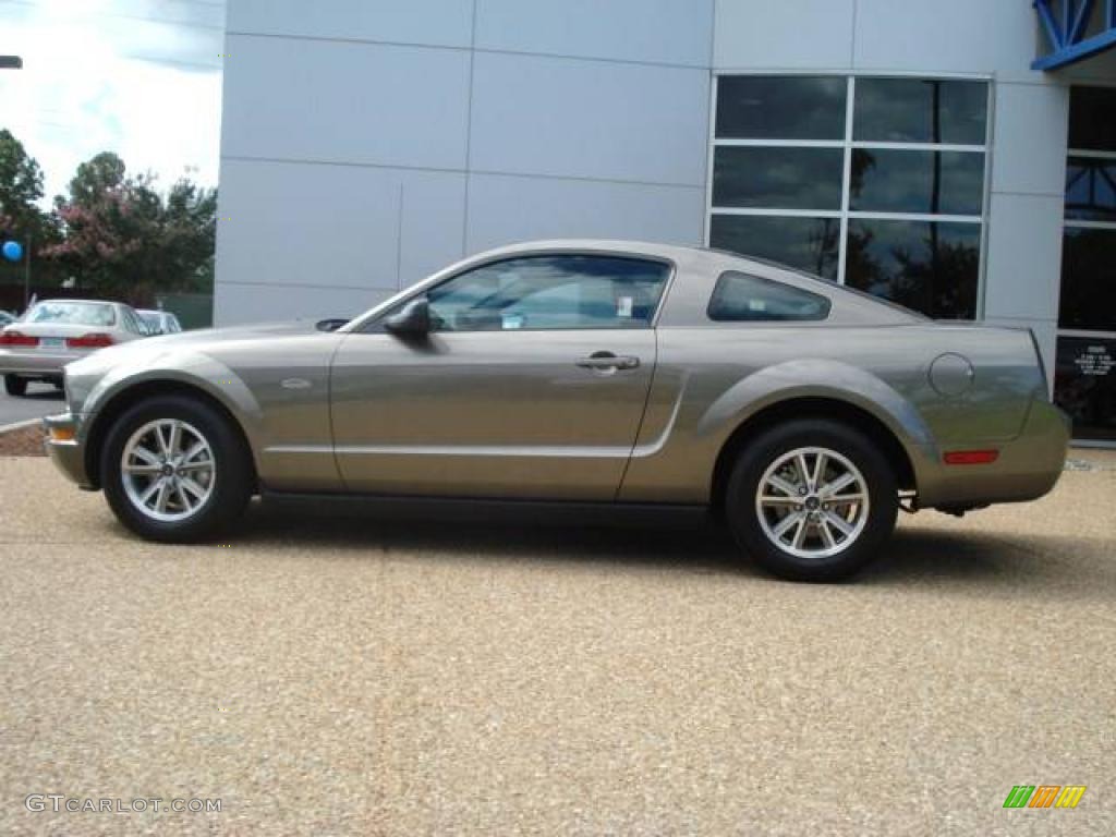 2005 Mustang V6 Deluxe Coupe - Mineral Grey Metallic / Dark Charcoal photo #3