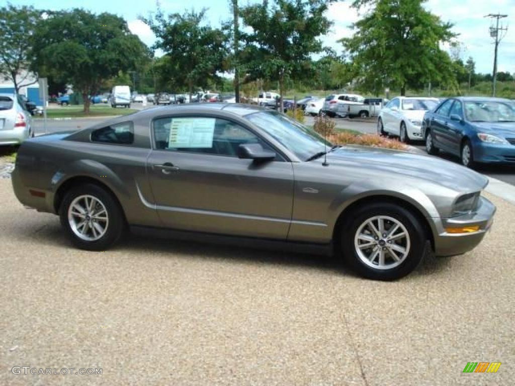 2005 Mustang V6 Deluxe Coupe - Mineral Grey Metallic / Dark Charcoal photo #7