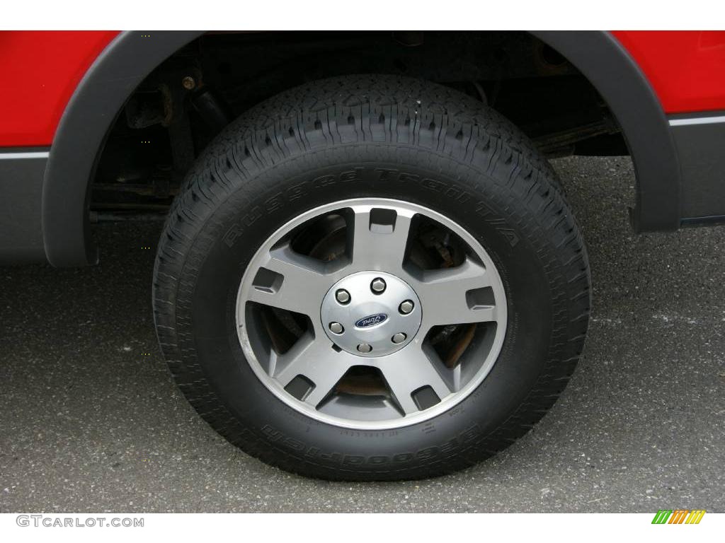 2005 F150 FX4 SuperCab 4x4 - Bright Red / Medium Flint/Dark Flint Grey photo #8
