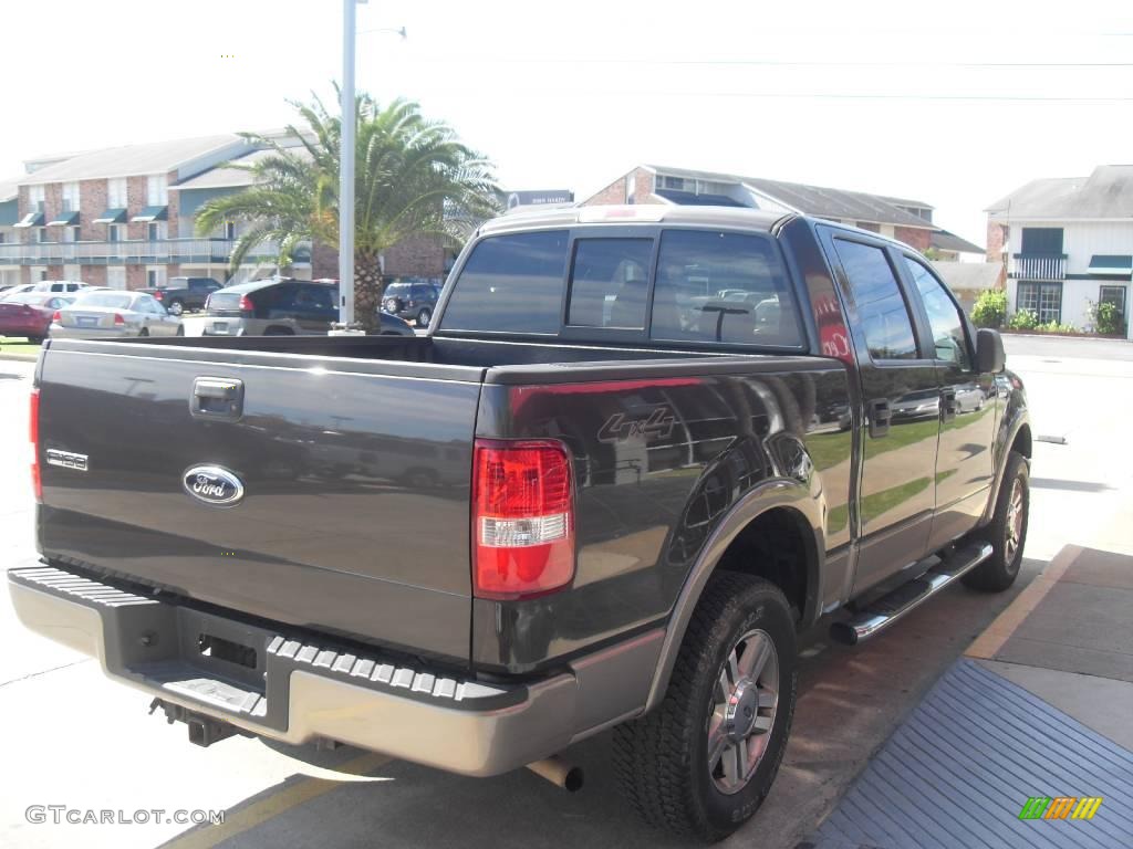 2006 F150 Lariat SuperCrew 4x4 - Dark Stone Metallic / Tan photo #4