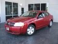 2009 Inferno Red Crystal Pearl Dodge Avenger SE  photo #3