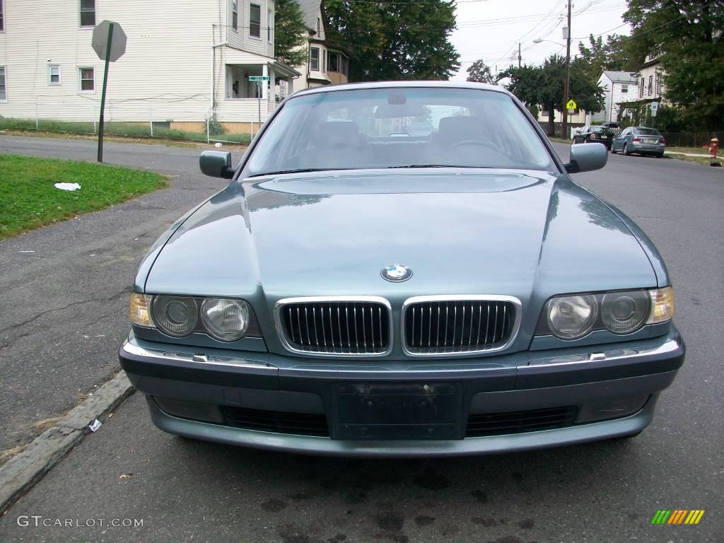 2001 7 Series 740iL Sedan - Glacier Green Metallic / Grey photo #2