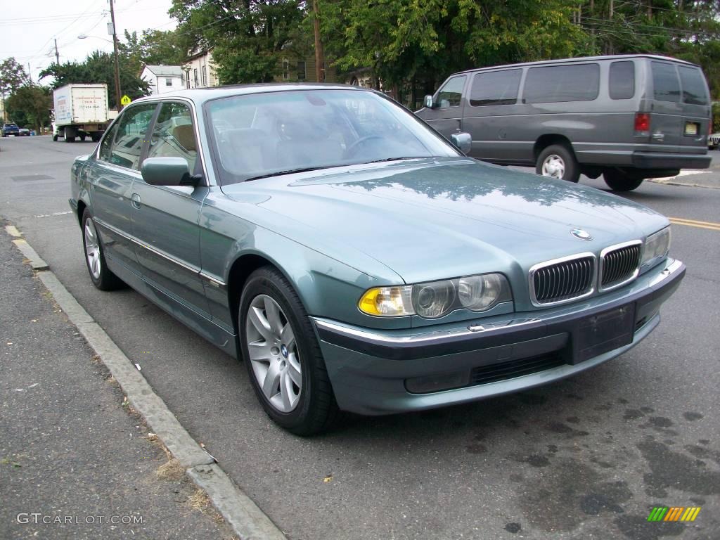 2001 7 Series 740iL Sedan - Glacier Green Metallic / Grey photo #3