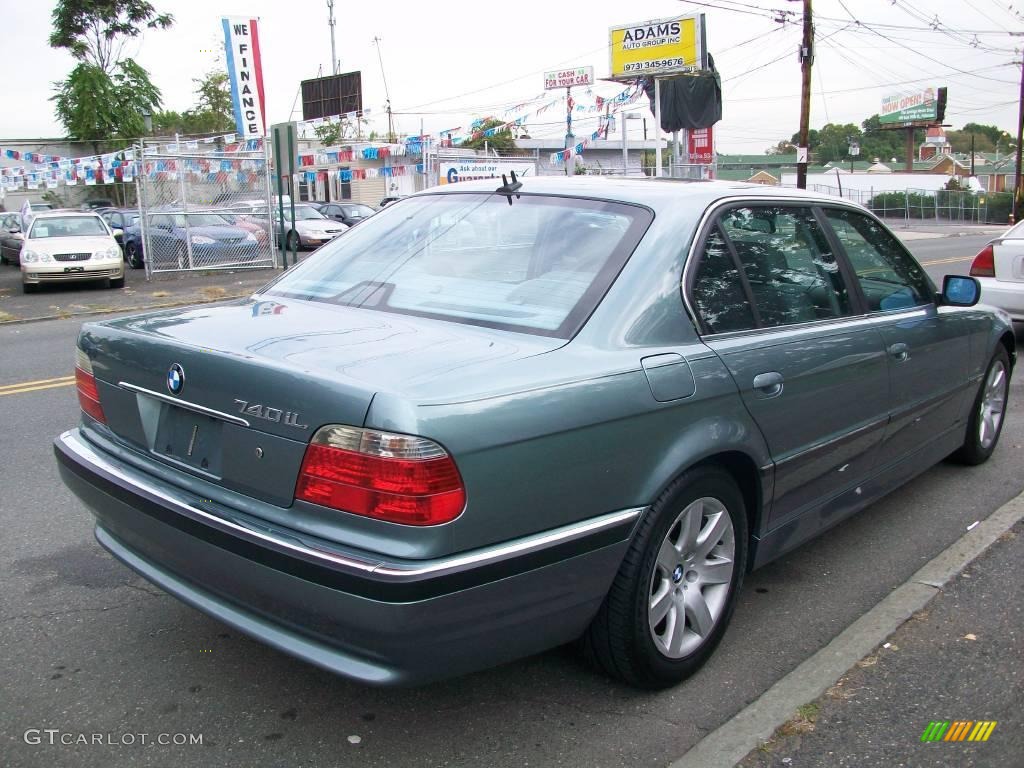 2001 7 Series 740iL Sedan - Glacier Green Metallic / Grey photo #4