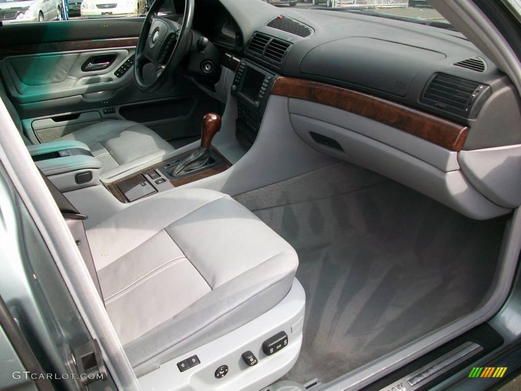 2001 7 Series 740iL Sedan - Glacier Green Metallic / Grey photo #8