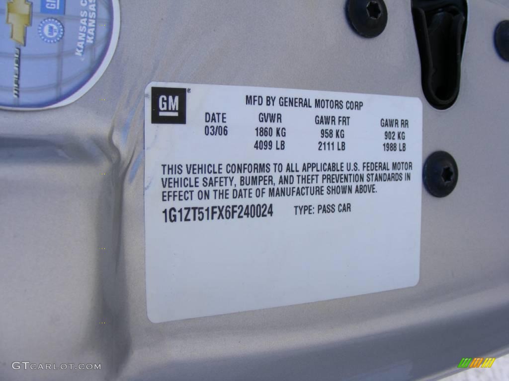 2006 Malibu LT Sedan - Silverstone Metallic / Titanium Gray photo #45