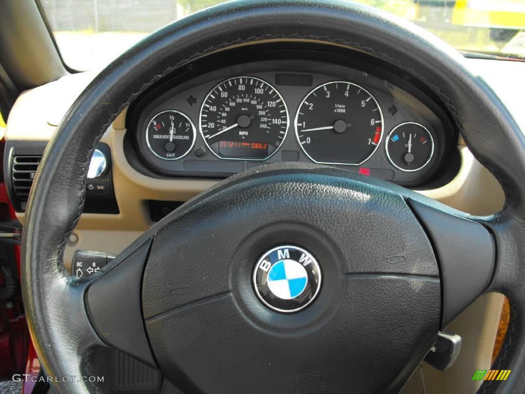 2000 BMW Z3 2.8 Roadster Beige Steering Wheel Photo #19095839