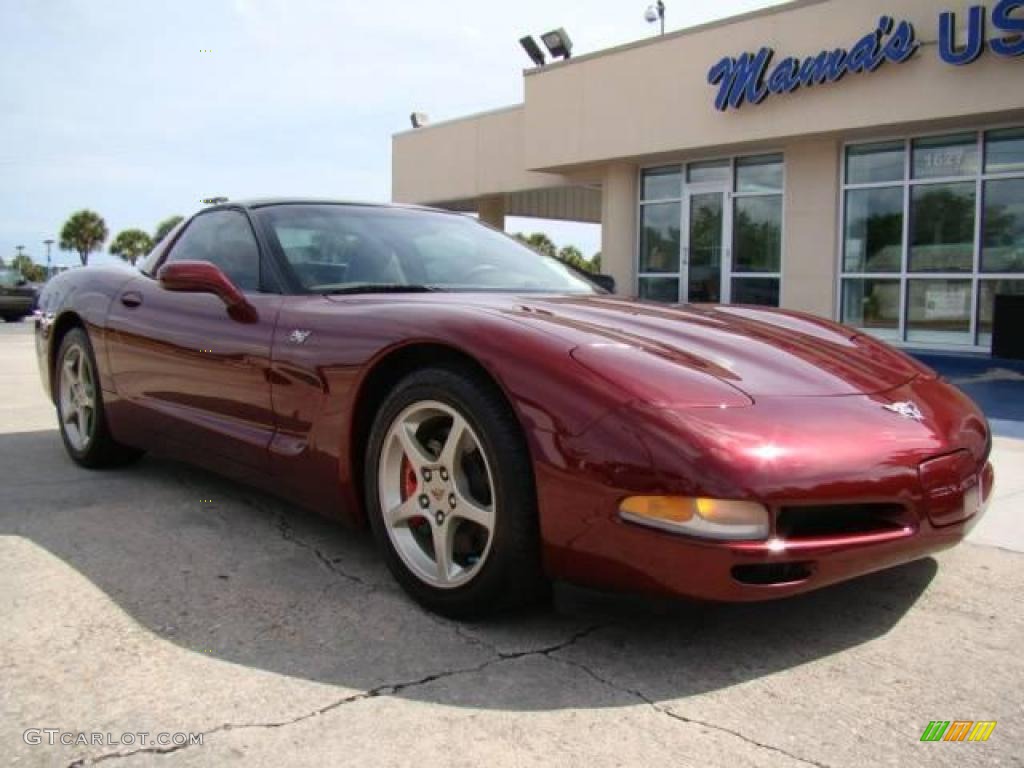 2003 Corvette Coupe - 50th Anniversary Red / Light Oak photo #2