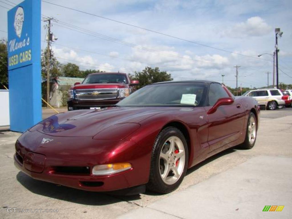 2003 Corvette Coupe - 50th Anniversary Red / Light Oak photo #4