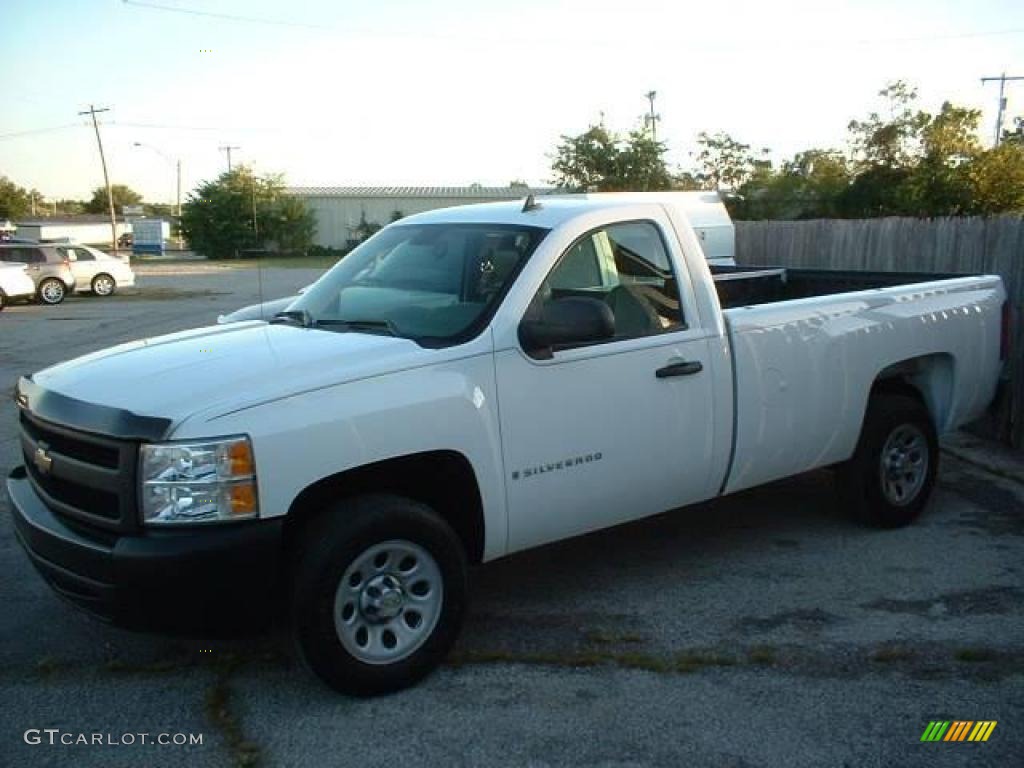 2007 Silverado 1500 Work Truck Regular Cab - Summit White / Light Titanium/Dark Titanium Gray photo #1