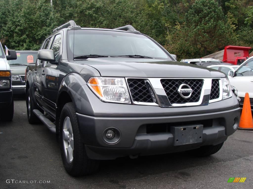 2005 Frontier LE Crew Cab 4x4 - Storm Gray Metallic / Steel photo #3