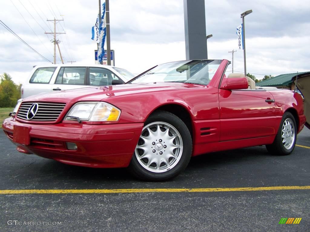 1996 SL 500 Roadster - Imperial Red / Parchment photo #2