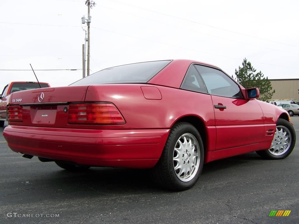 1996 SL 500 Roadster - Imperial Red / Parchment photo #7
