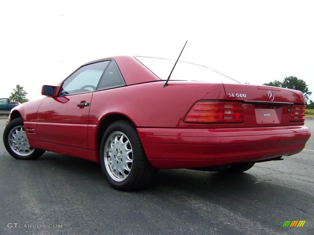 1996 SL 500 Roadster - Imperial Red / Parchment photo #10