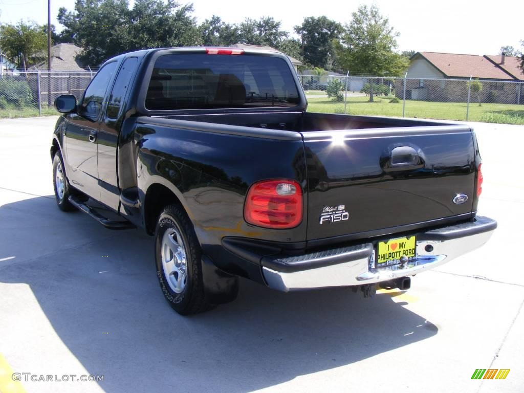2002 F150 XLT SuperCab - Black / Dark Graphite photo #5