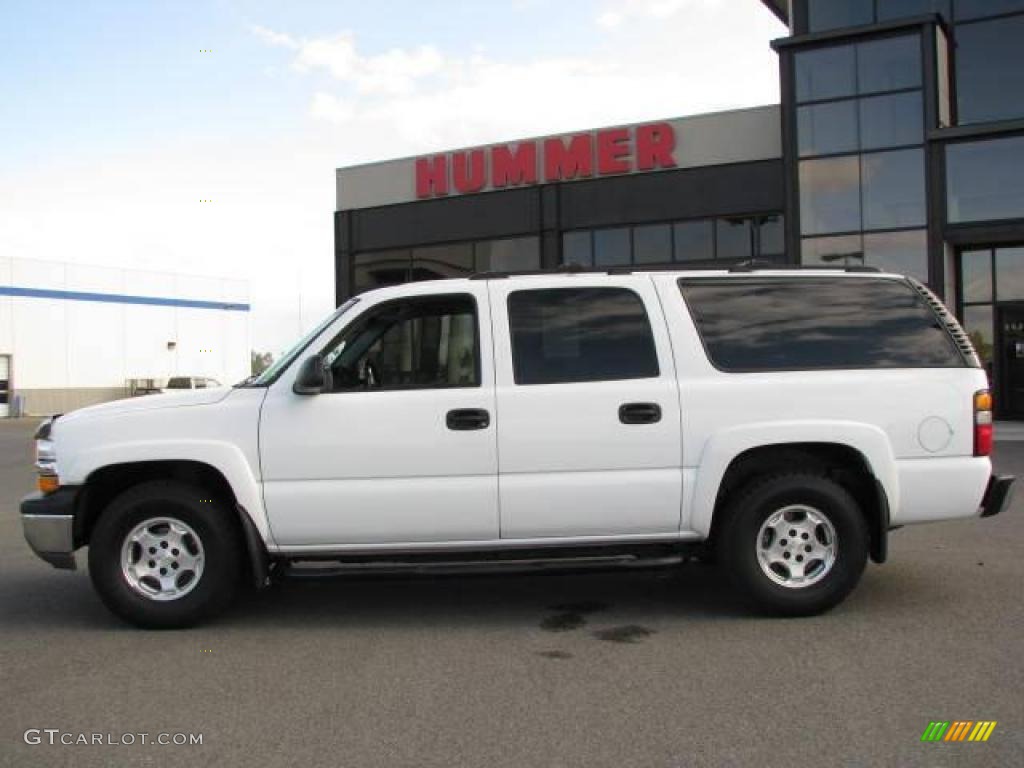 2006 Suburban LS 1500 4x4 - Summit White / Gray/Dark Charcoal photo #1