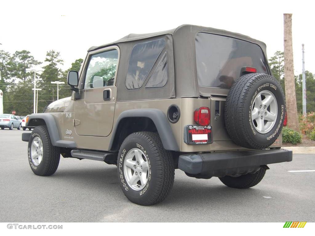 2004 Wrangler X 4x4 - Light Khaki Metallic / Khaki photo #5