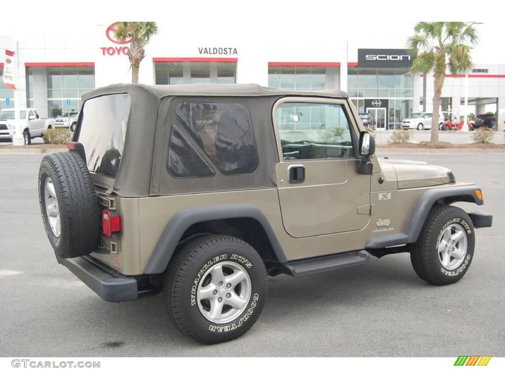 2004 Wrangler X 4x4 - Light Khaki Metallic / Khaki photo #6