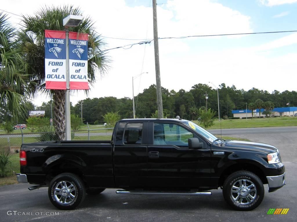 2006 F150 XLT SuperCab 4x4 - Black / Medium Flint photo #2