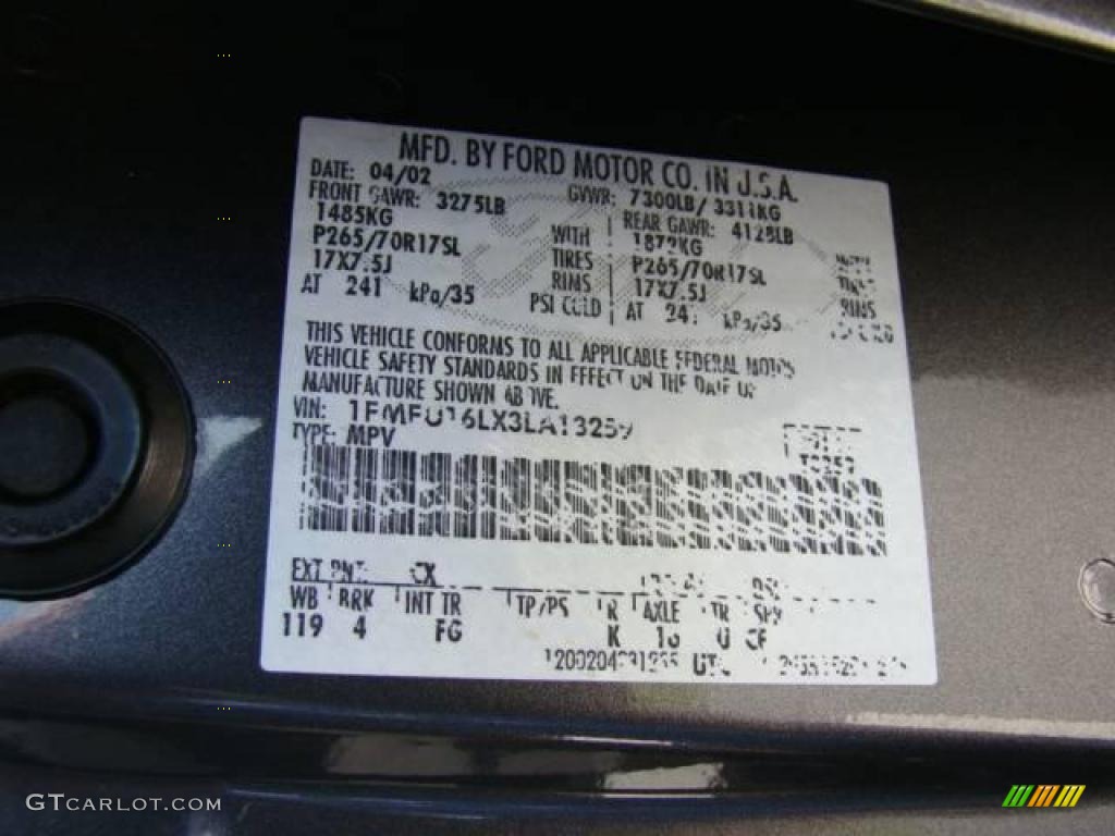 2003 Expedition XLT 4x4 - Dark Shadow Grey Metallic / Flint Grey photo #21