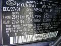 W5: Pewter Gray 2005 Hyundai Santa Fe GLS Color Code