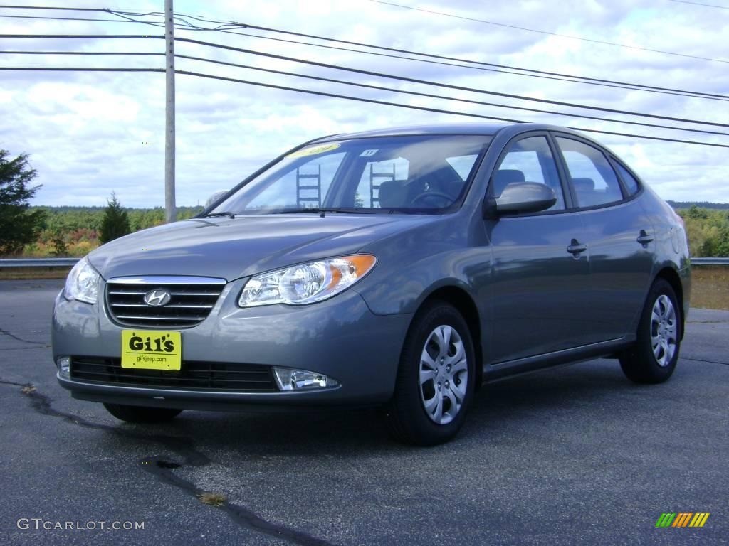 2009 Elantra GLS Sedan - Carbon Gray / Gray photo #3