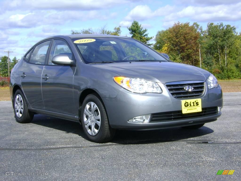 2009 Elantra GLS Sedan - Carbon Gray / Gray photo #9