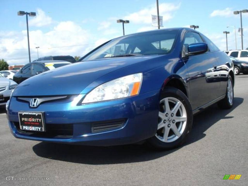 2004 Accord EX V6 Coupe - Sapphire Blue Pearl / Black photo #1