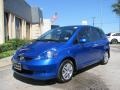 2008 Vivid Blue Pearl Honda Fit Hatchback  photo #3