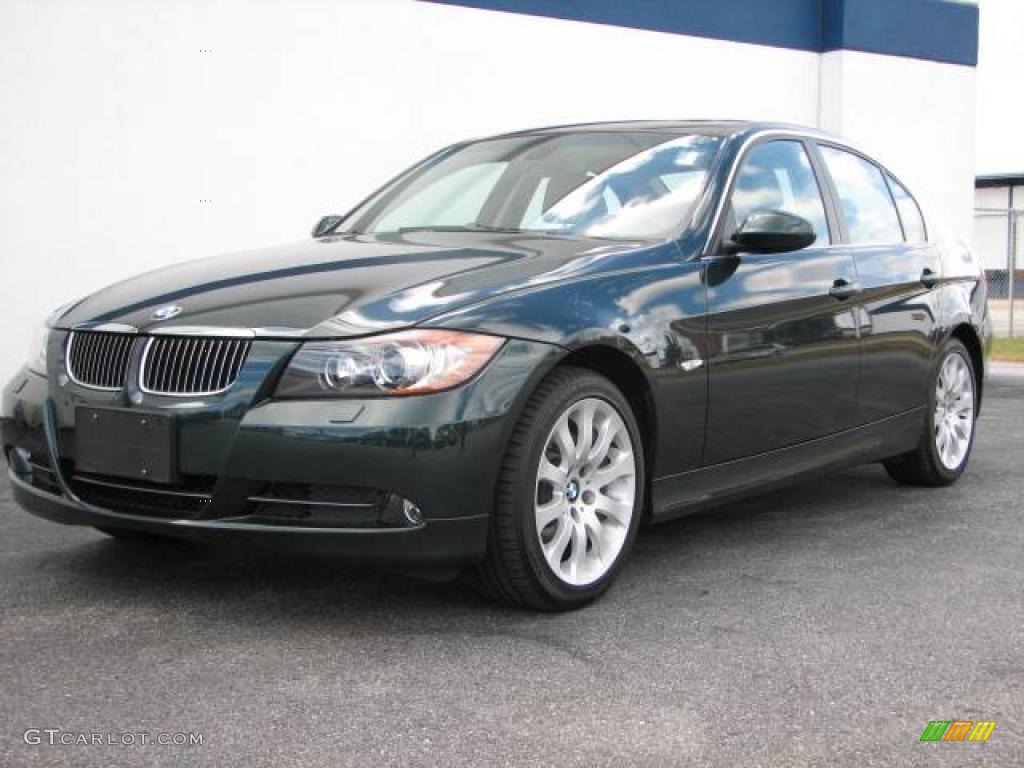 2006 3 Series 330xi Sedan - Deep Green Metallic / Beige photo #1