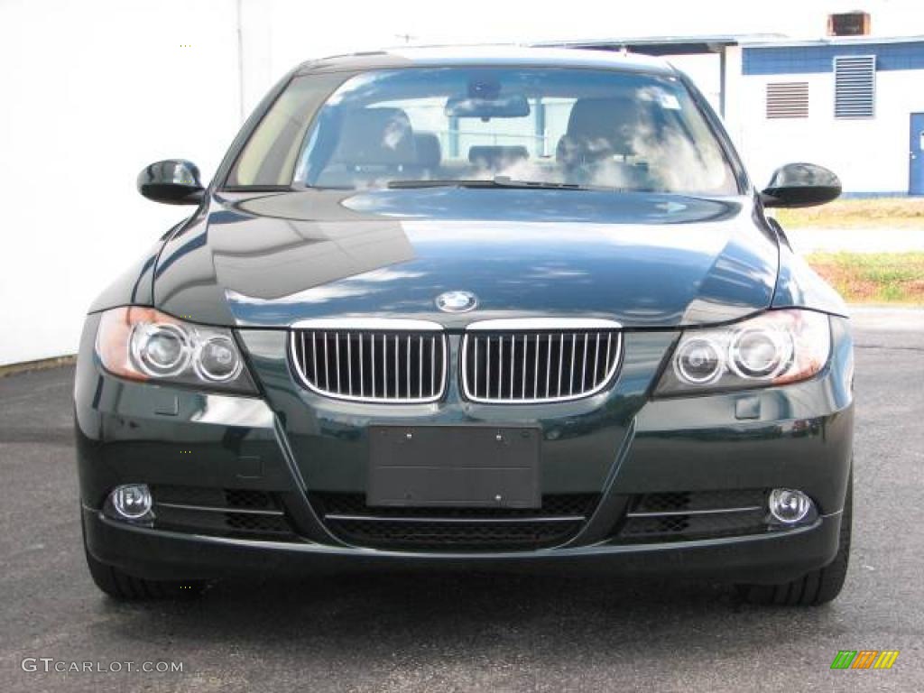 2006 3 Series 330xi Sedan - Deep Green Metallic / Beige photo #2