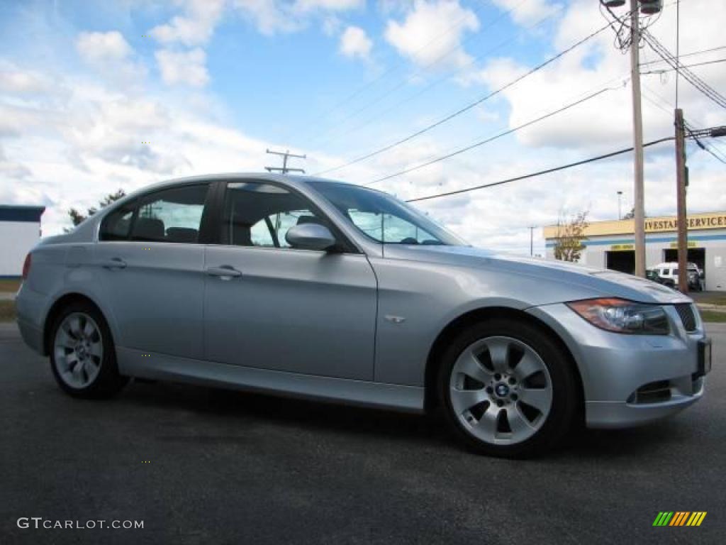 2006 3 Series 330xi Sedan - Titanium Silver Metallic / Black photo #3