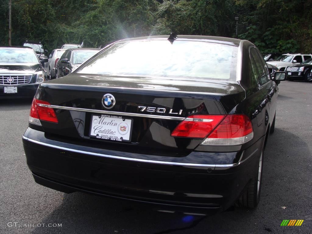 2006 7 Series 750Li Sedan - Jet Black / Dark Beige/Beige III photo #5