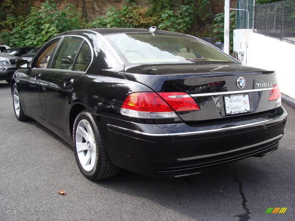 2006 7 Series 750Li Sedan - Jet Black / Dark Beige/Beige III photo #7