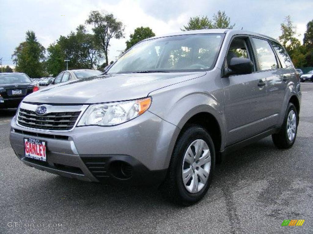 2009 Forester 2.5 X - Steel Silver Metallic / Platinum photo #1