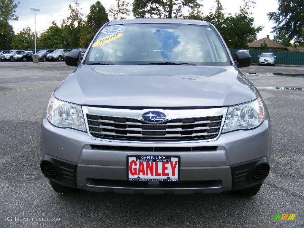 2009 Forester 2.5 X - Steel Silver Metallic / Platinum photo #8