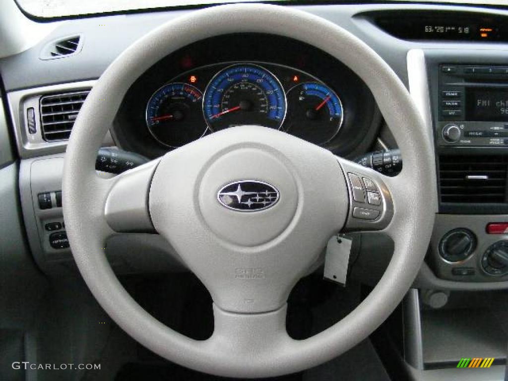2009 Forester 2.5 X - Steel Silver Metallic / Platinum photo #15
