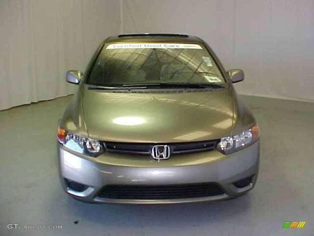 2006 Civic EX Coupe - Galaxy Gray Metallic / Gray photo #2