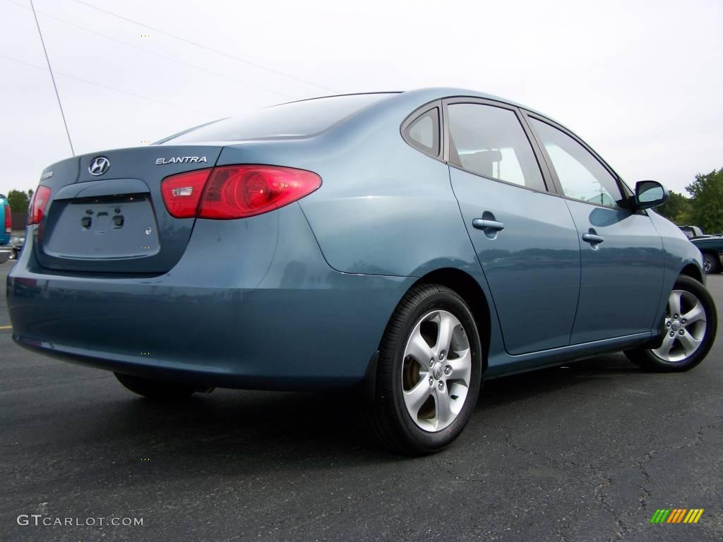 2007 Elantra GLS Sedan - Seattle Light Blue / Black photo #7