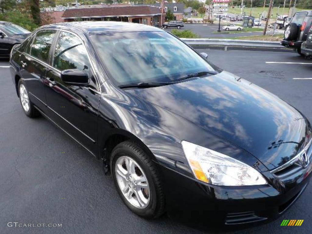 2007 Accord EX-L Sedan - Nighthawk Black Pearl / Black photo #6