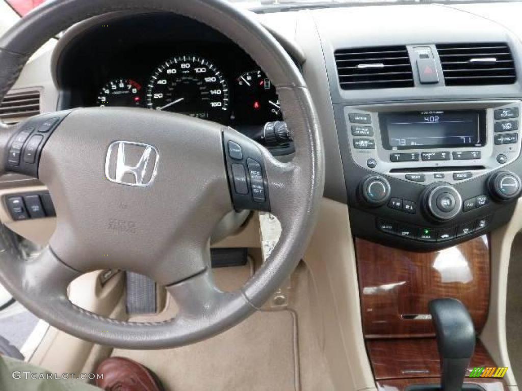 2007 Accord EX-L V6 Sedan - Taffeta White / Ivory photo #15