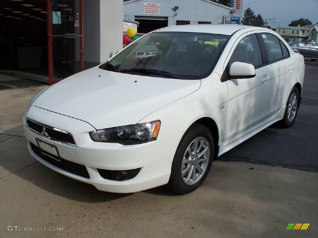 2010 Lancer ES - Wicked White Metallic / Beige photo #1