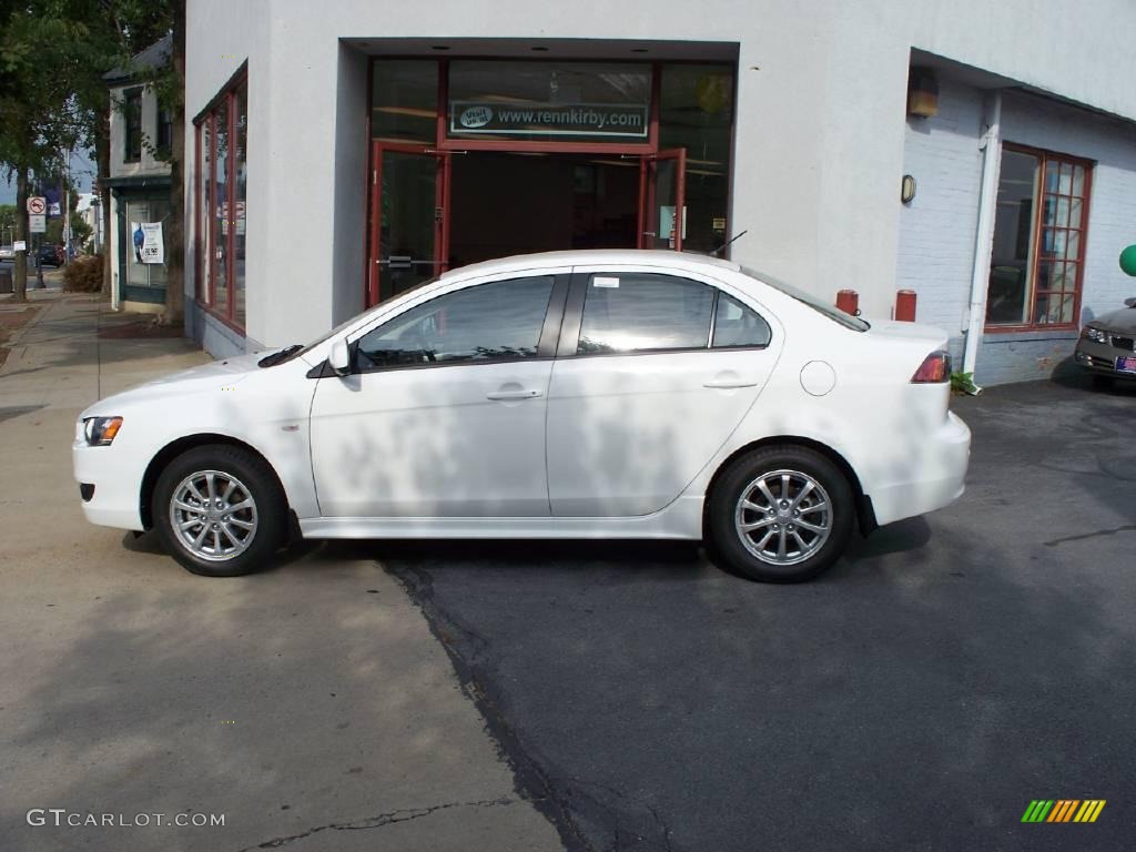 2010 Lancer ES - Wicked White Metallic / Beige photo #2
